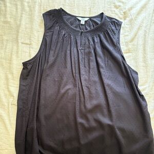 Croft & Barrow Charcoal Sleeveless Blouse